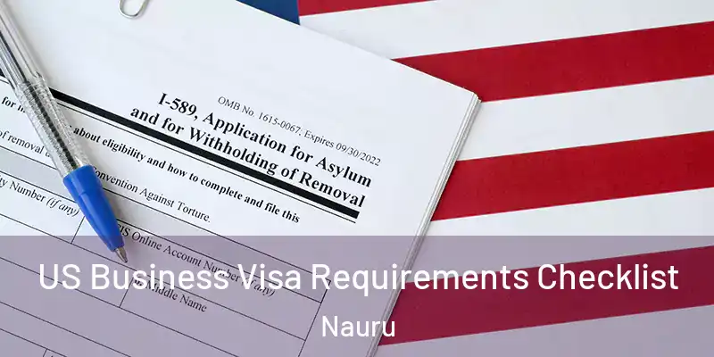  US Business Visa Requirements Checklist Nauru